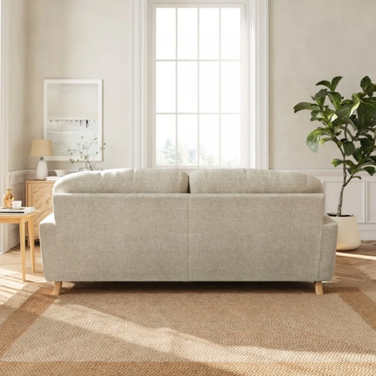 Martha Corner Chaise Basket Weave Sofa – image 4