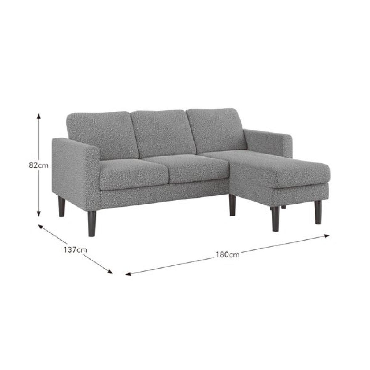 Jacob Multi Boucle Compact Corner Chaise Sofa – image 9