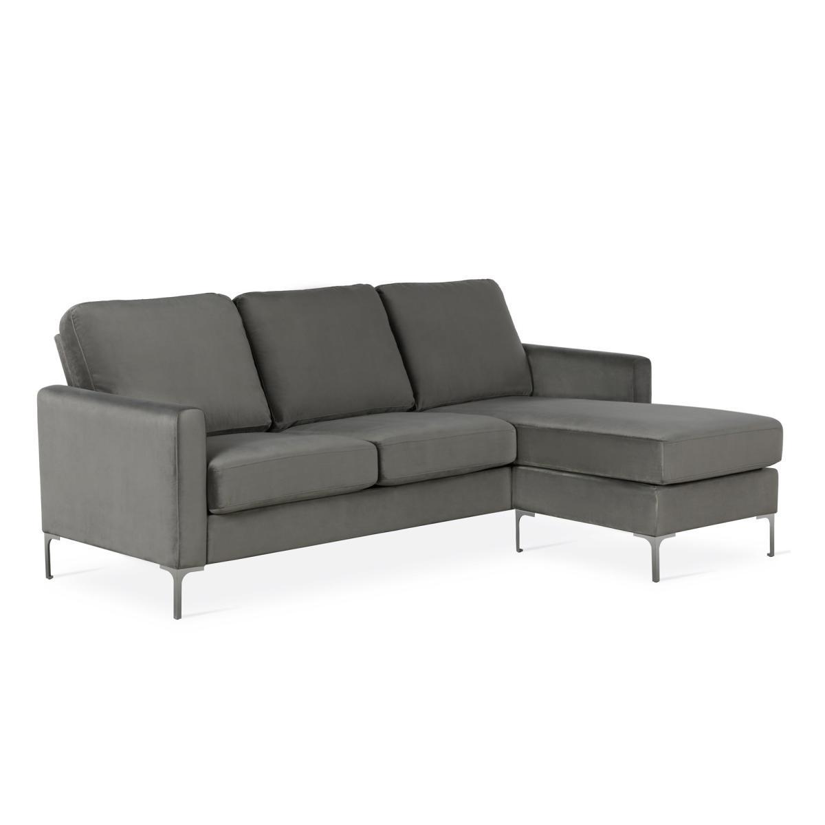 Chapman Velvet Reversible Corner Sofa Blue – image 4