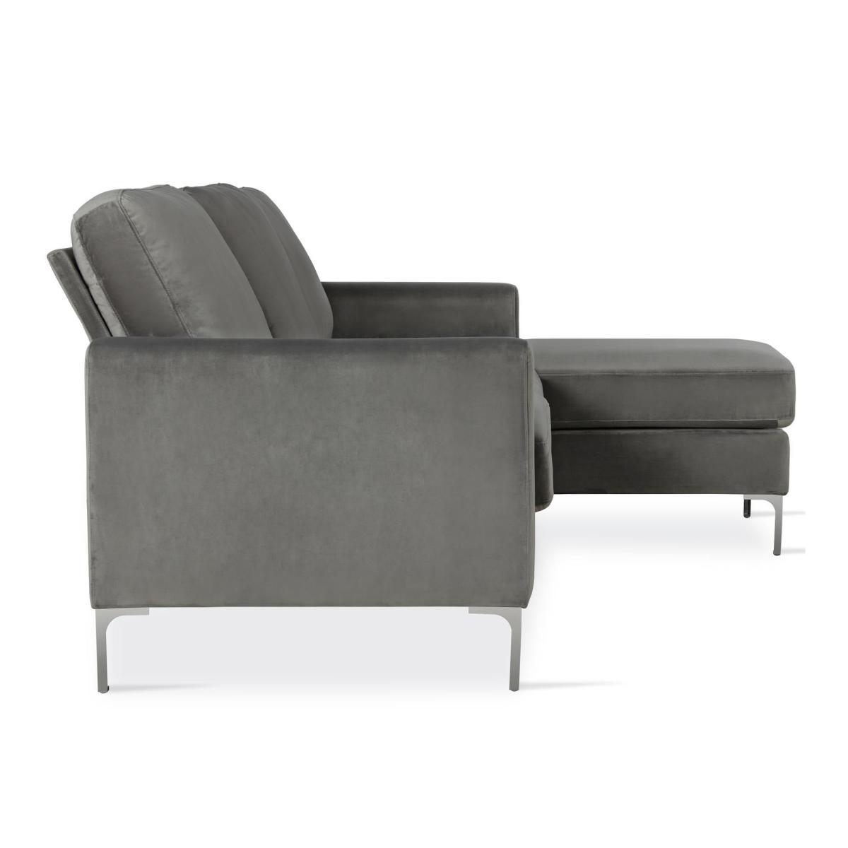 Chapman Velvet Reversible Corner Sofa Blue – image 5
