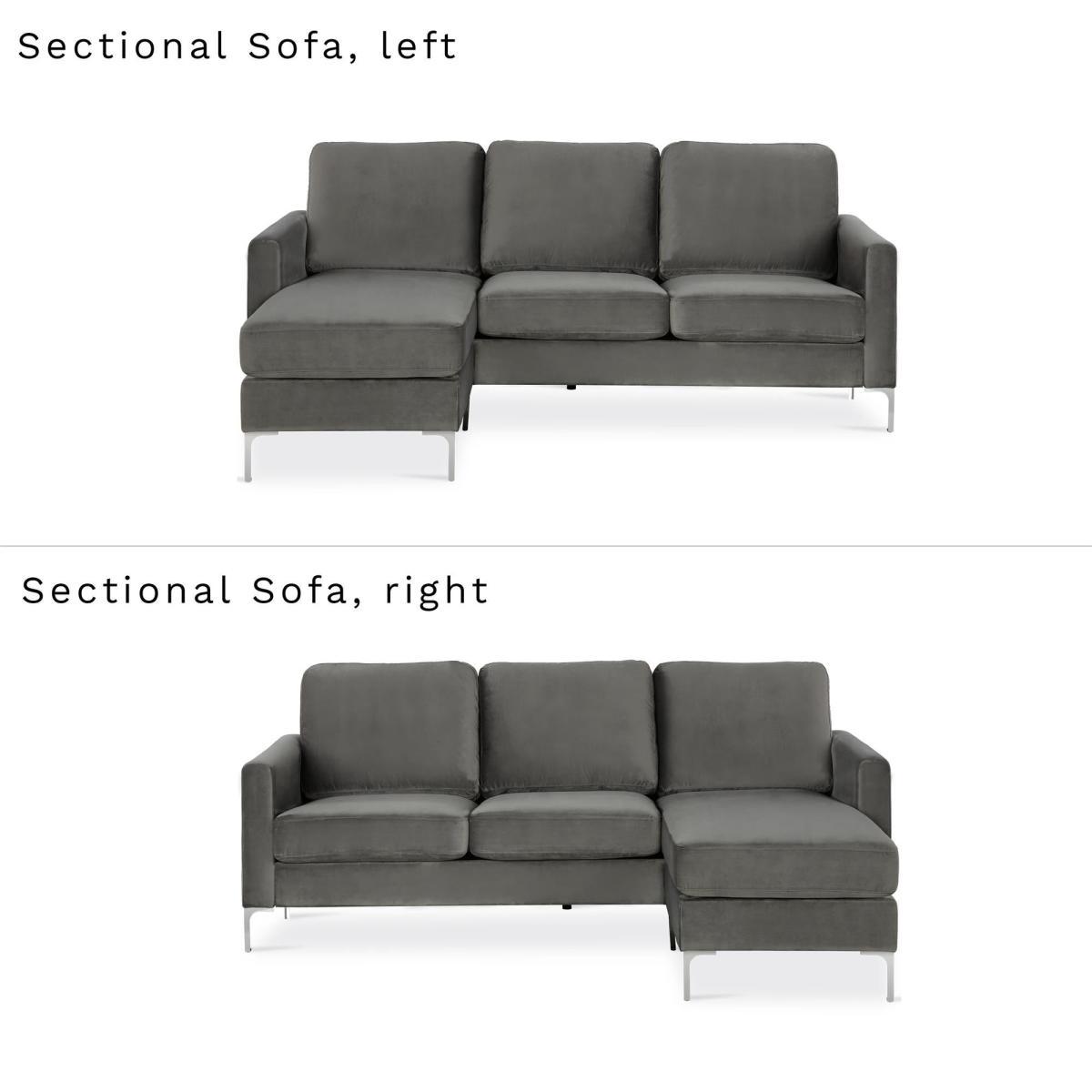 Chapman Velvet Reversible Corner Sofa Blue – image 7