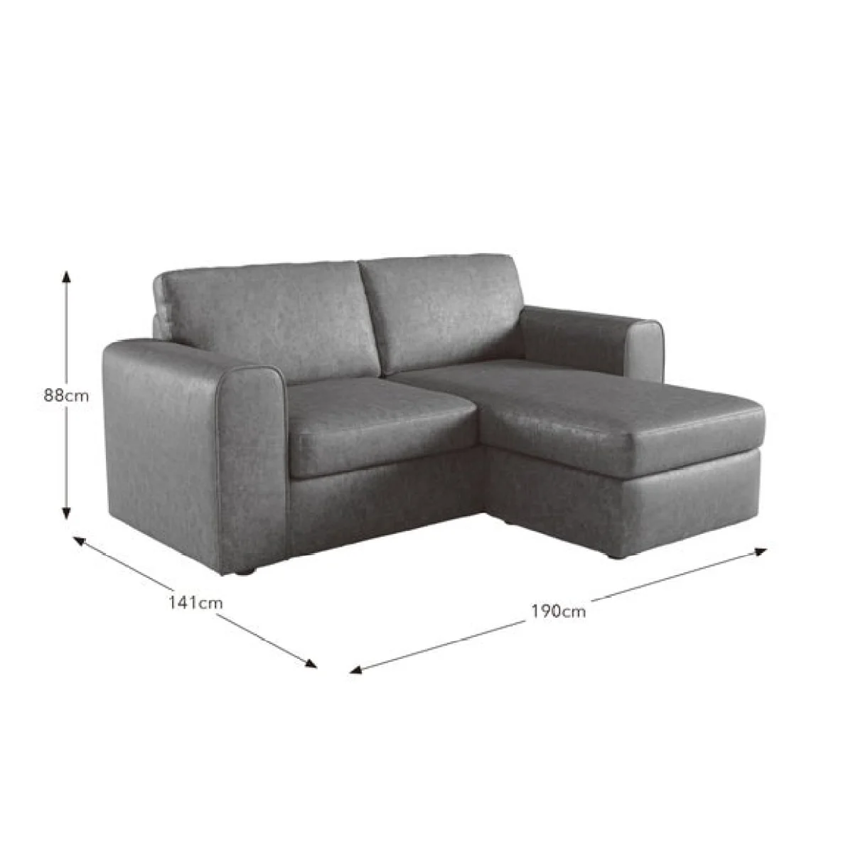Abel Arizona Faux Leather Reversible Corner Chaise Sofa – image 9