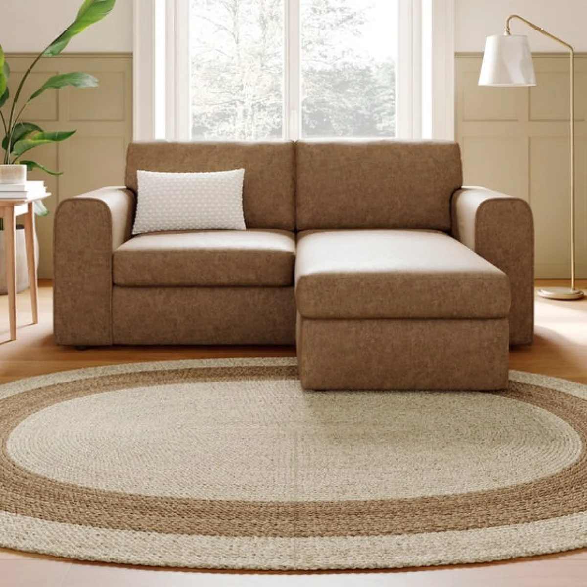 Abel Arizona Faux Leather Reversible Corner Chaise Sofa – image 1