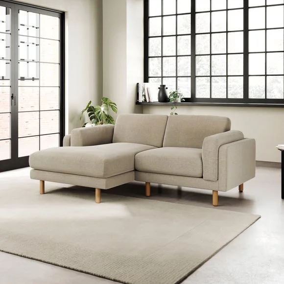 Newton Basket Weave Corner Chaise Sofa – image 1