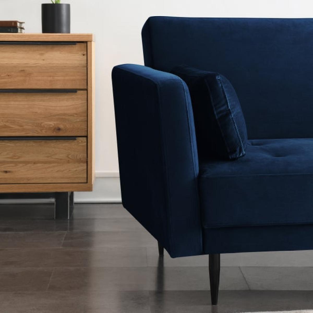 Return - Selma Velvet Corner Double Sofa Bed – image 5