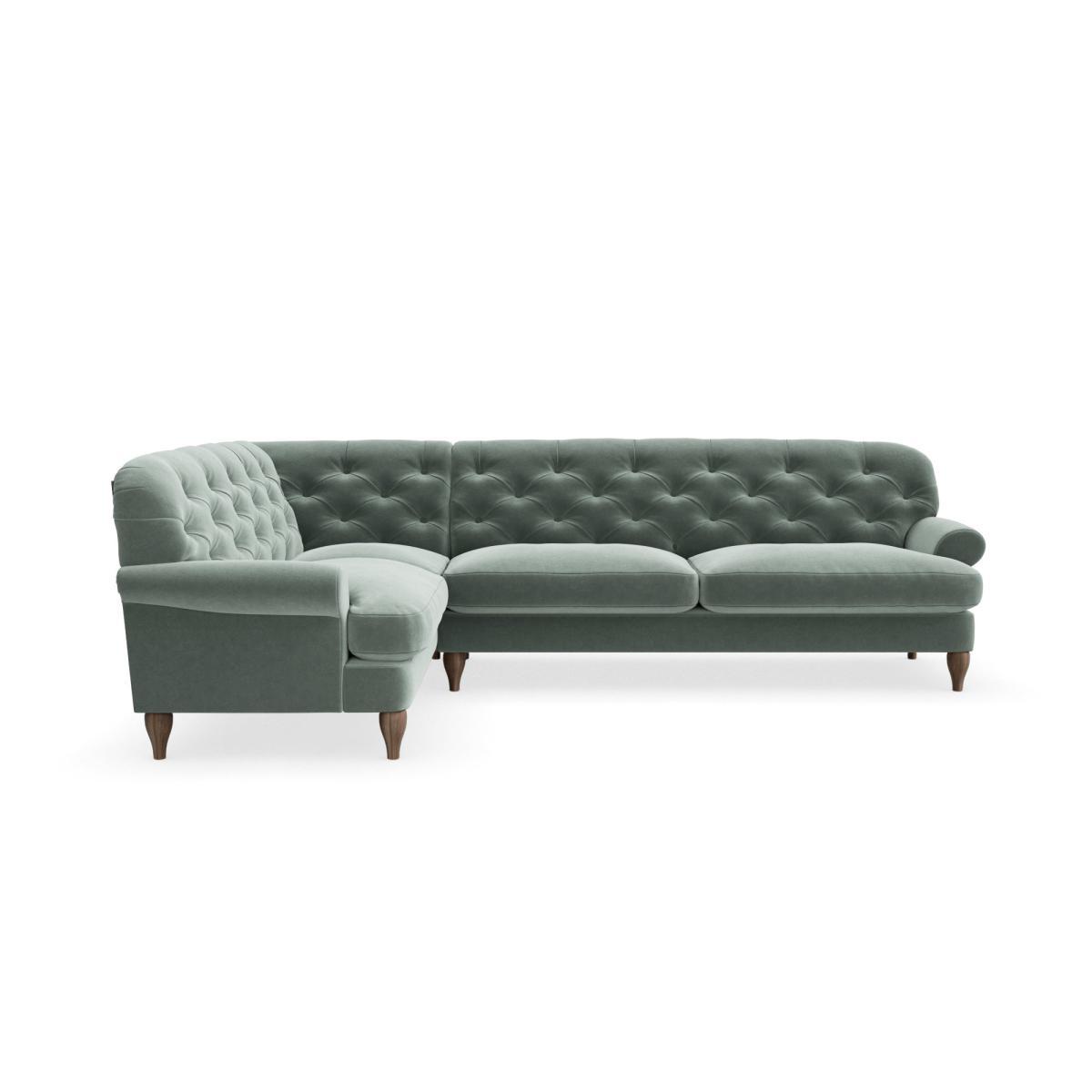 Canterbury Luxury Velvet Left Hand Corner Sofa Luxury Velvet Lilypad – image 3