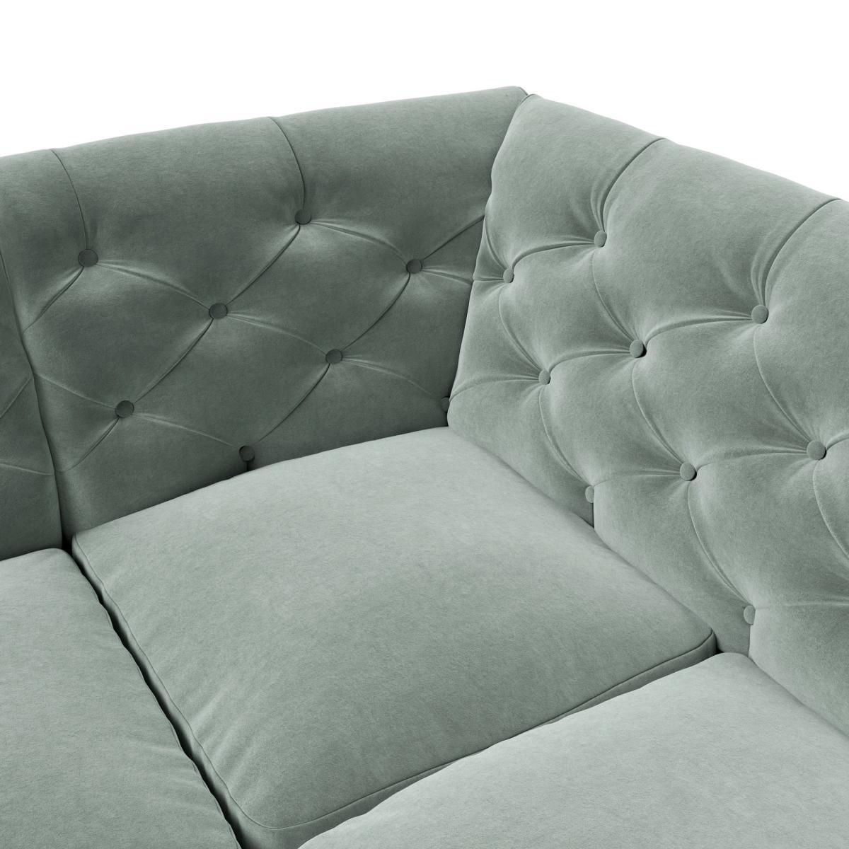 Canterbury Luxury Velvet Left Hand Corner Sofa Luxury Velvet Lilypad – image 5