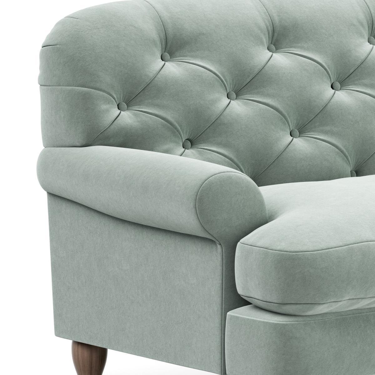 Canterbury Luxury Velvet Left Hand Corner Sofa Luxury Velvet Lilypad – image 7