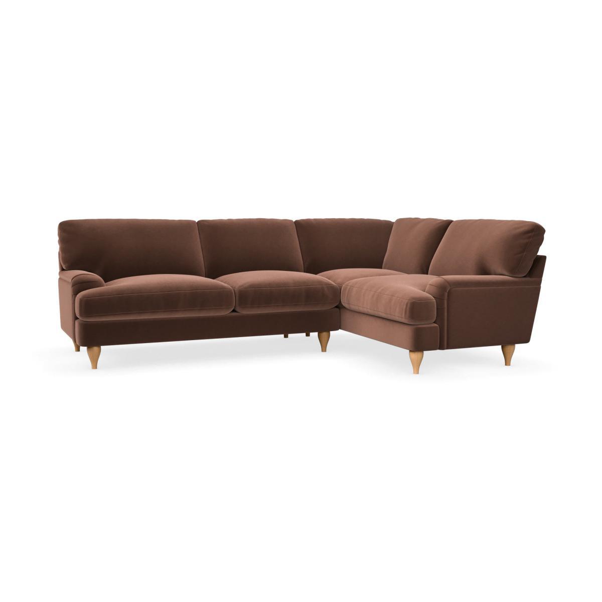 Darwin Luxury Velvet Right Hand Corner Sofa Luxury Velvet Pinecone – image 2
