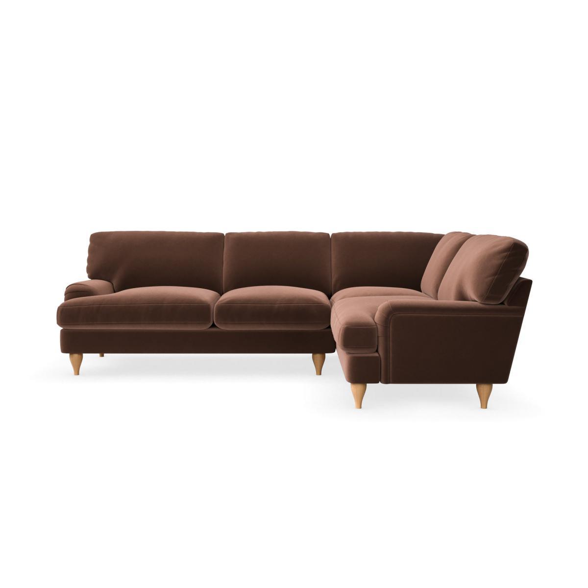 Darwin Luxury Velvet Right Hand Corner Sofa Luxury Velvet Pinecone – image 3