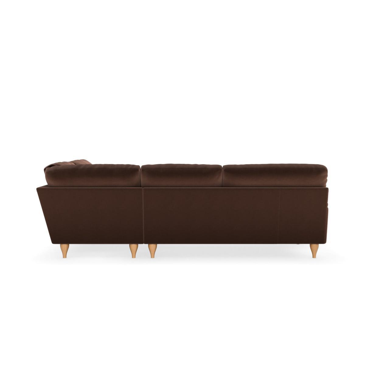 Darwin Luxury Velvet Right Hand Corner Sofa Luxury Velvet Pinecone – image 4