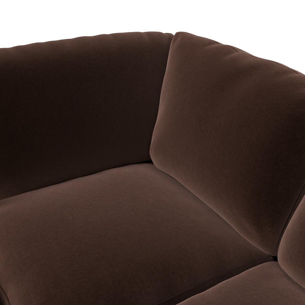 Darwin Luxury Velvet Right Hand Corner Sofa Luxury Velvet Pinecone – image 5