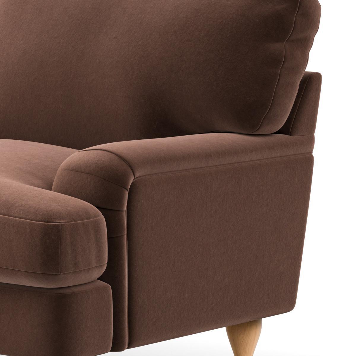 Darwin Luxury Velvet Right Hand Corner Sofa Luxury Velvet Pinecone – image 7