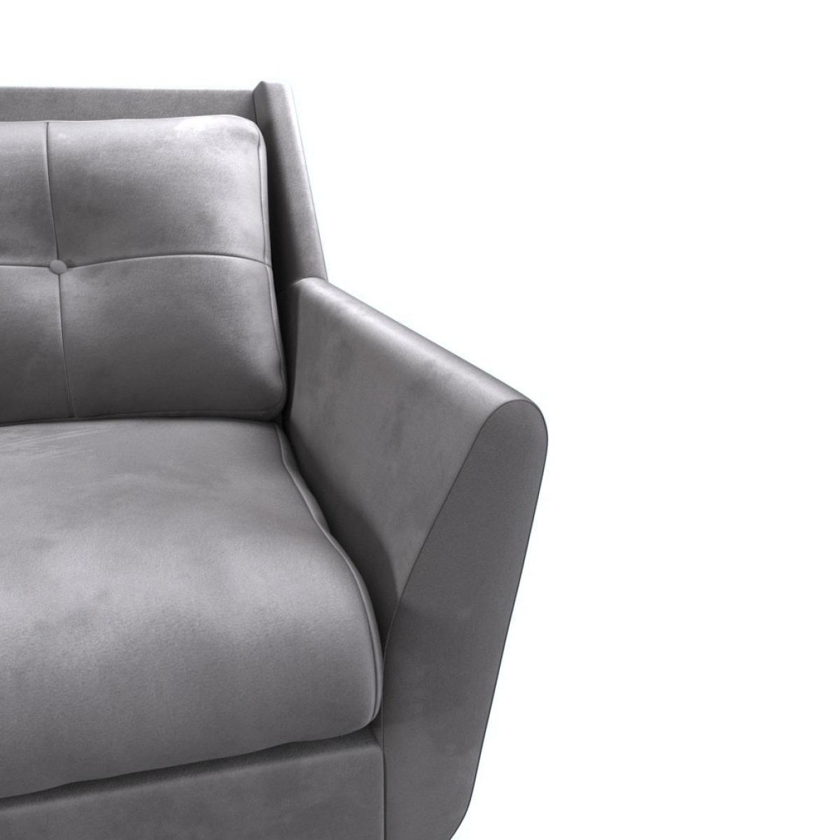 Halston Velvet Left Hand Corner Sofa Grey – image 3