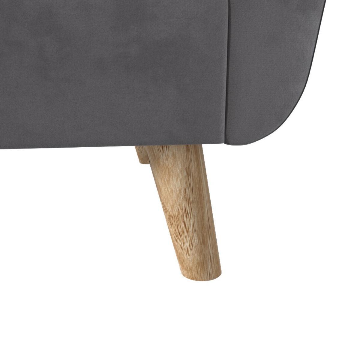 Halston Velvet Left Hand Corner Sofa Grey – image 4