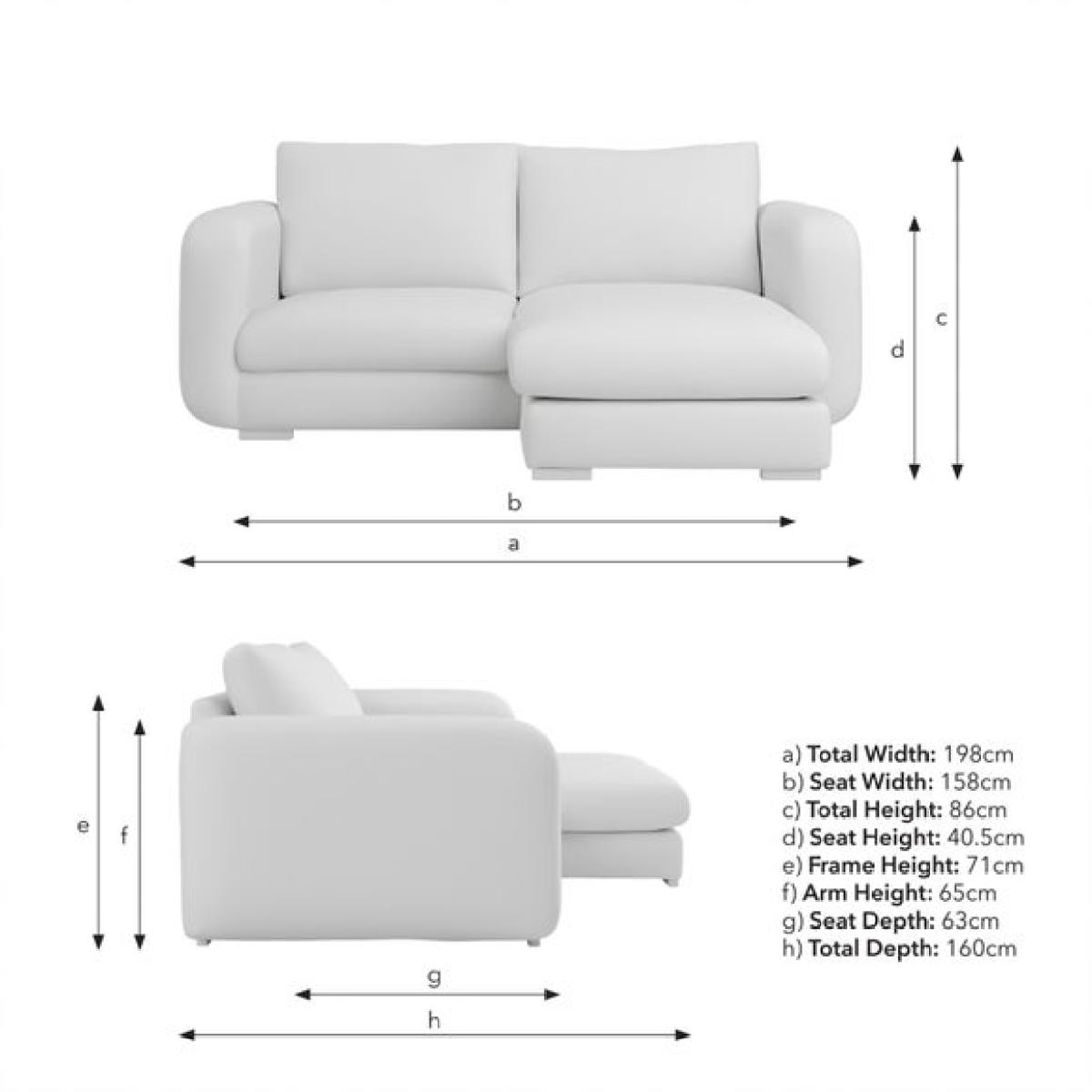 Luca Soft Chenille Reversible Corner Chaise Sofa – image 9