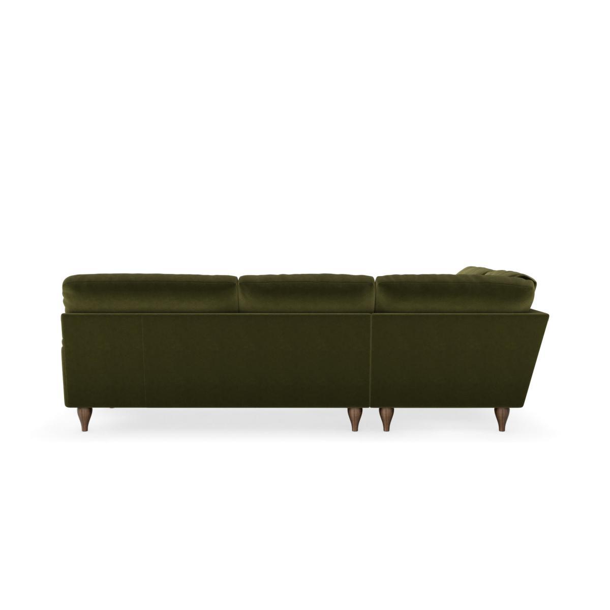 Darwin Luxury Velvet Left Hand Corner Sofa Luxury Velvet Olive – image 4