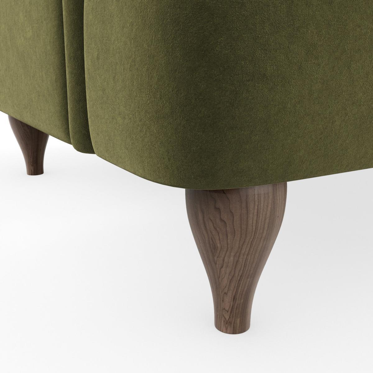 Darwin Luxury Velvet Left Hand Corner Sofa Luxury Velvet Olive – image 6