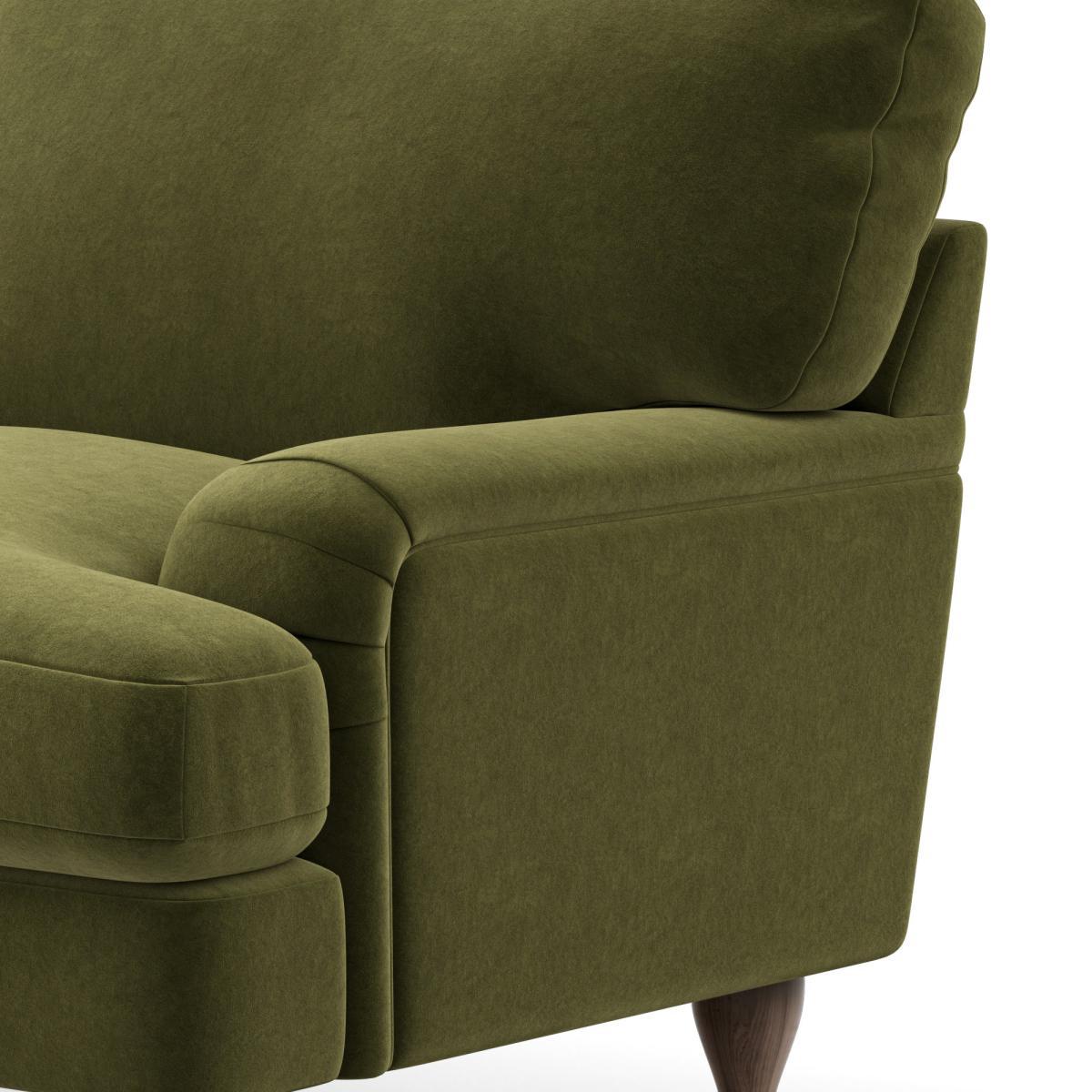 Darwin Luxury Velvet Left Hand Corner Sofa Luxury Velvet Olive – image 7