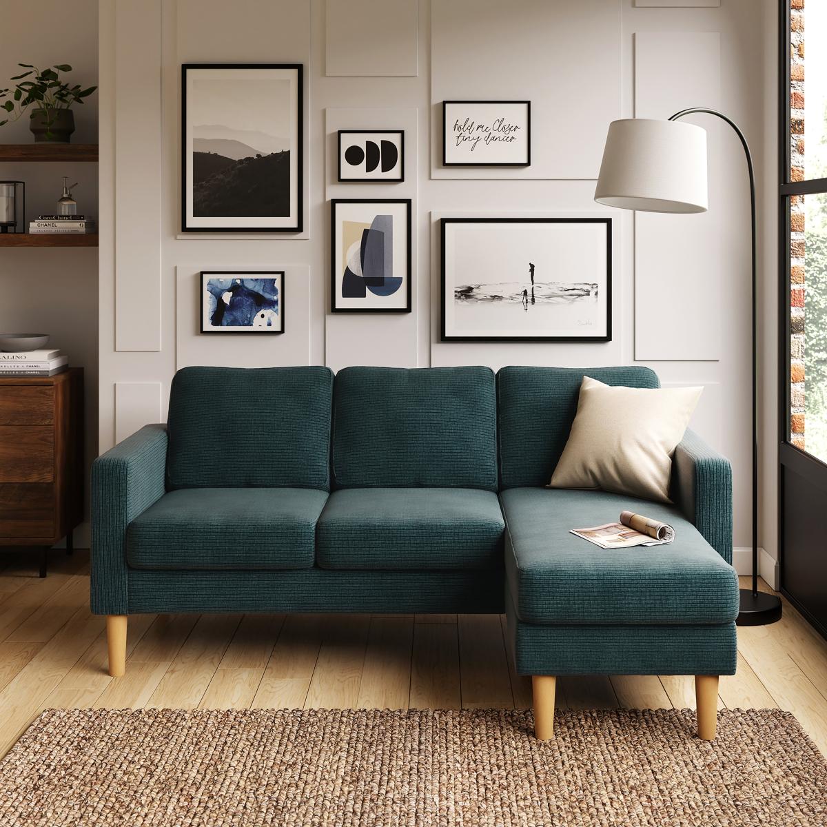 Jacob Cord Small Corner Chaise Sofa Jacob Cord Pacific – image 2