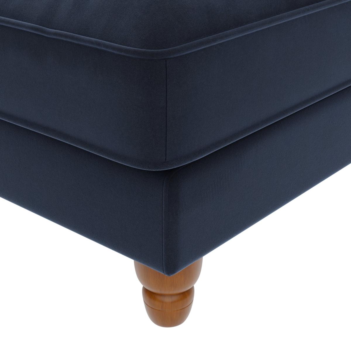 Beatrice Matte Velvet Right Hand Corner Chaise Navy Blue – image 6