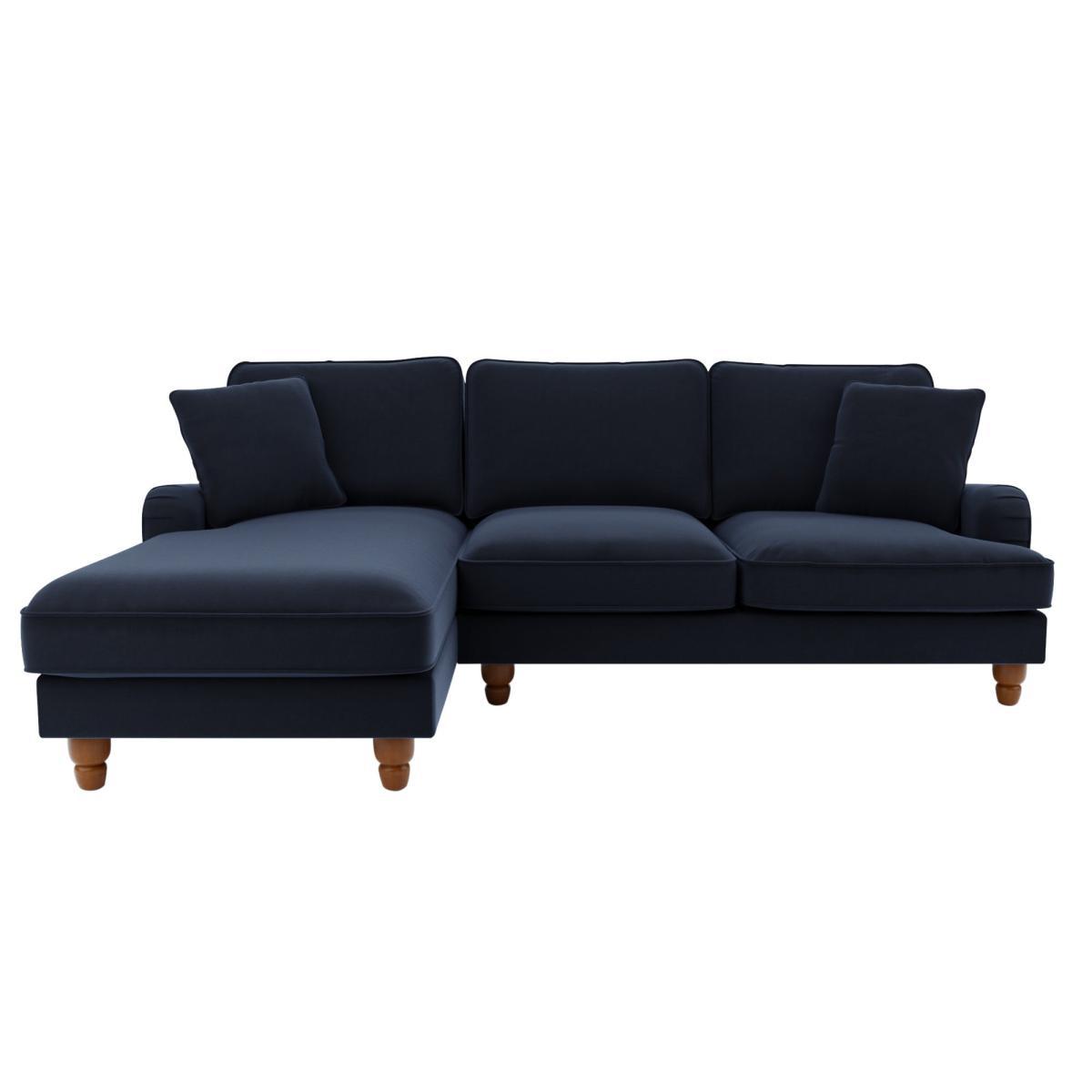 Beatrice Velvet Left Hand Corner Sofa Luxe Navy – image 2