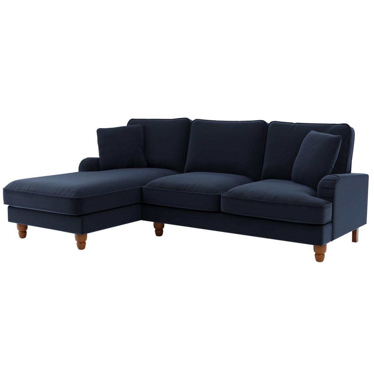 Beatrice Velvet Left Hand Corner Sofa Luxe Navy – image 3