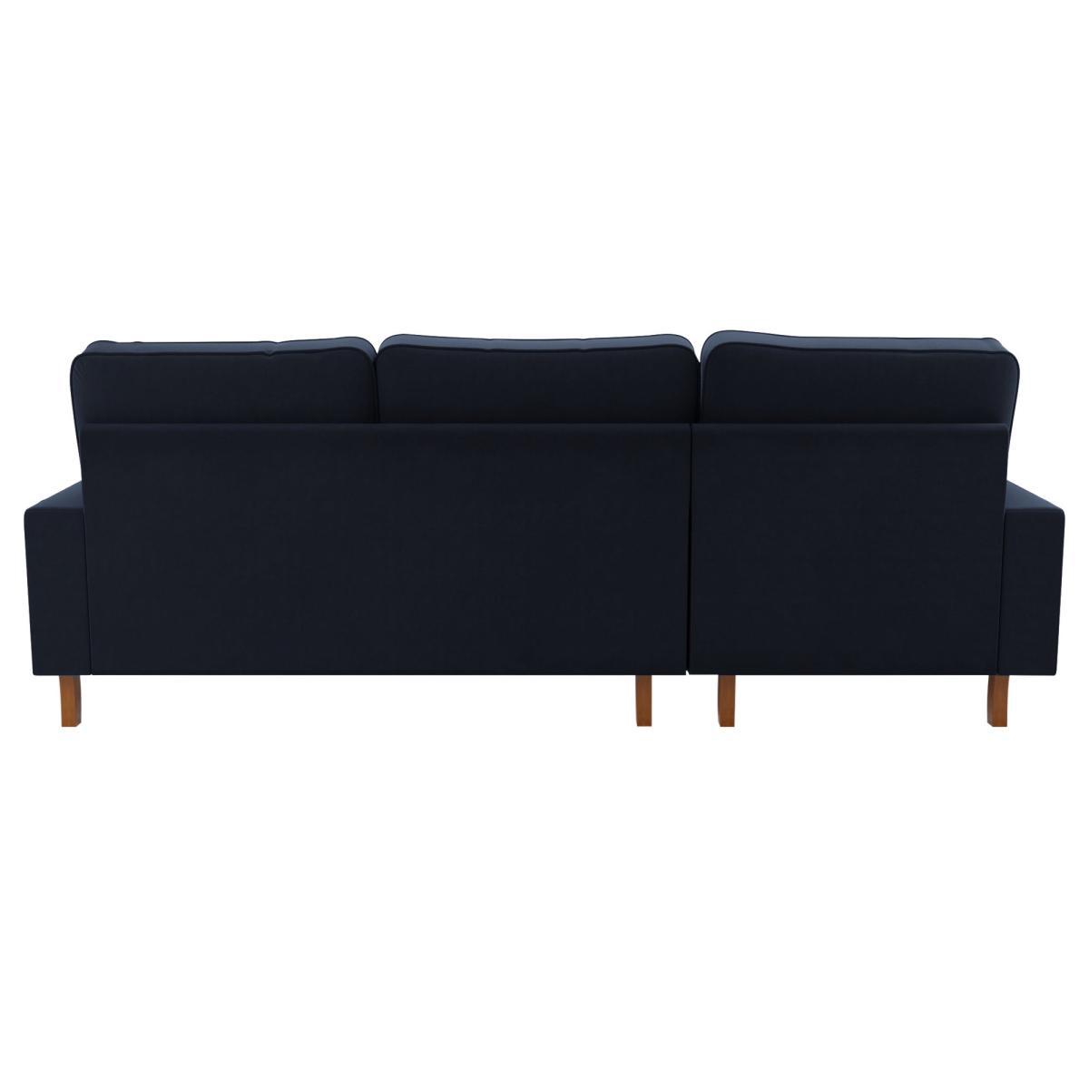 Beatrice Velvet Left Hand Corner Sofa Luxe Navy – image 4