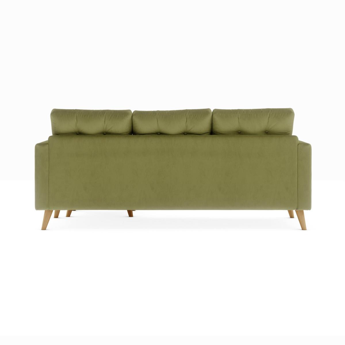 Lewes Luxury Velvet Large Corner Chaise Luxury Velvet Olive – image 5