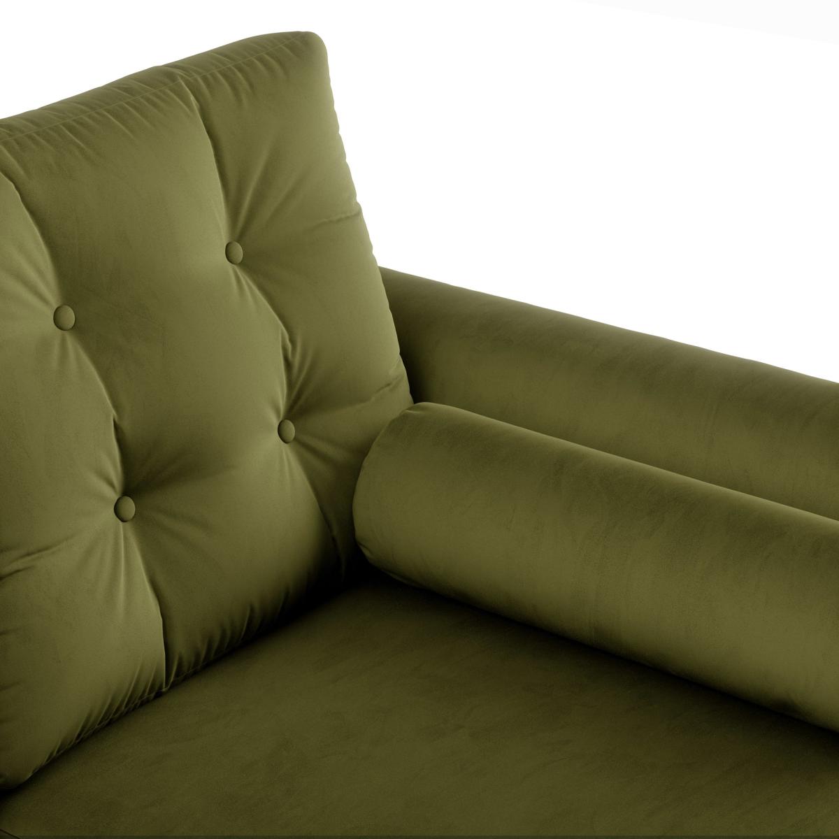 Lewes Luxury Velvet Large Corner Chaise Luxury Velvet Olive – image 6