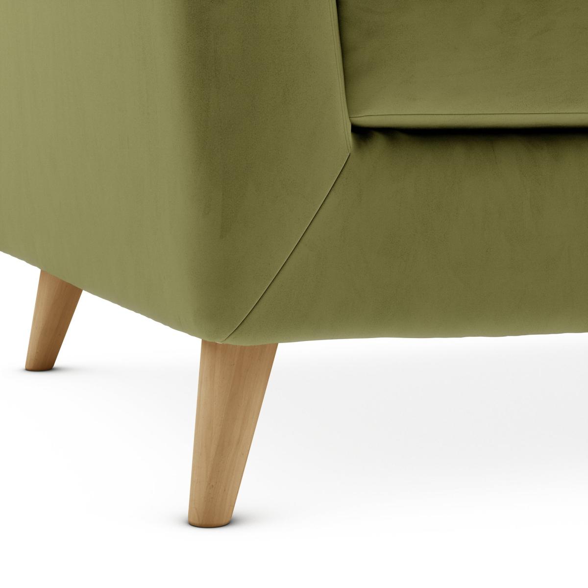 Lewes Luxury Velvet Large Corner Chaise Luxury Velvet Olive – image 7