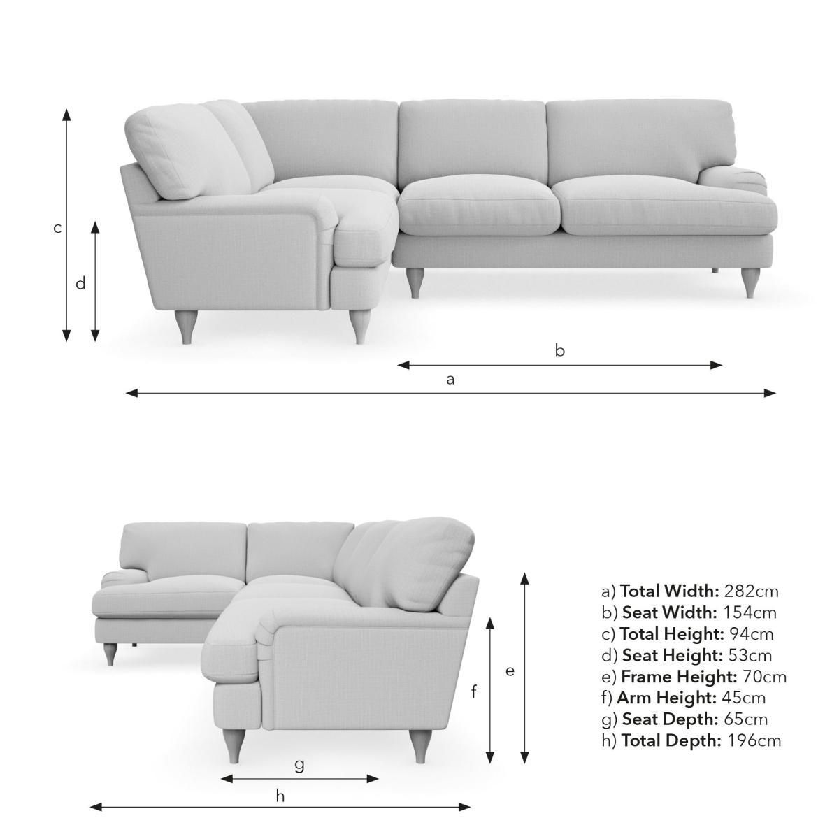 Darwin Cosy Marl Left Hand Corner Sofa Cosy Marl Chateau Grey – image 10