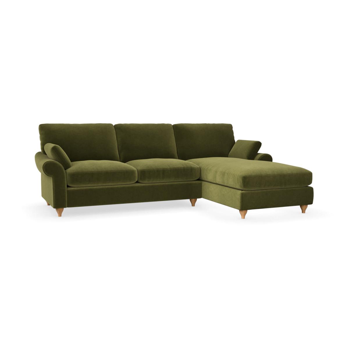 Salisbury Luxury Velvet Right Hand Corner Sofa Luxury Velvet Olive – image 2