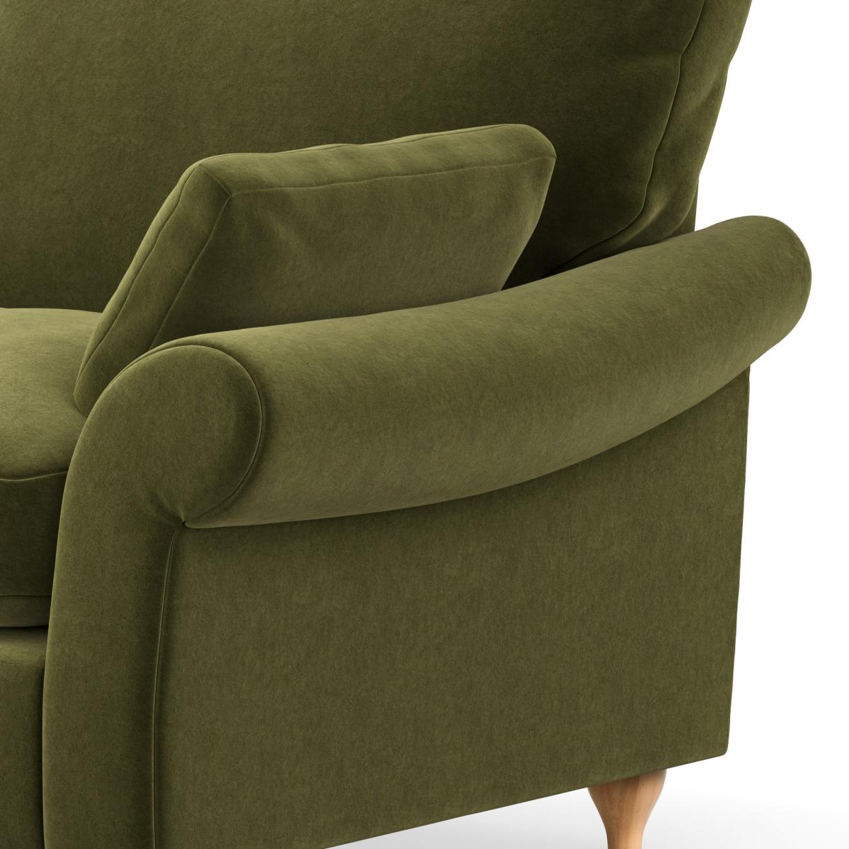 Salisbury Luxury Velvet Right Hand Corner Sofa Luxury Velvet Olive – image 7