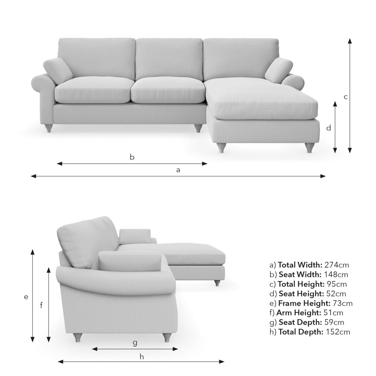 Salisbury Luxury Velvet Right Hand Corner Sofa Luxury Velvet Olive – image 9