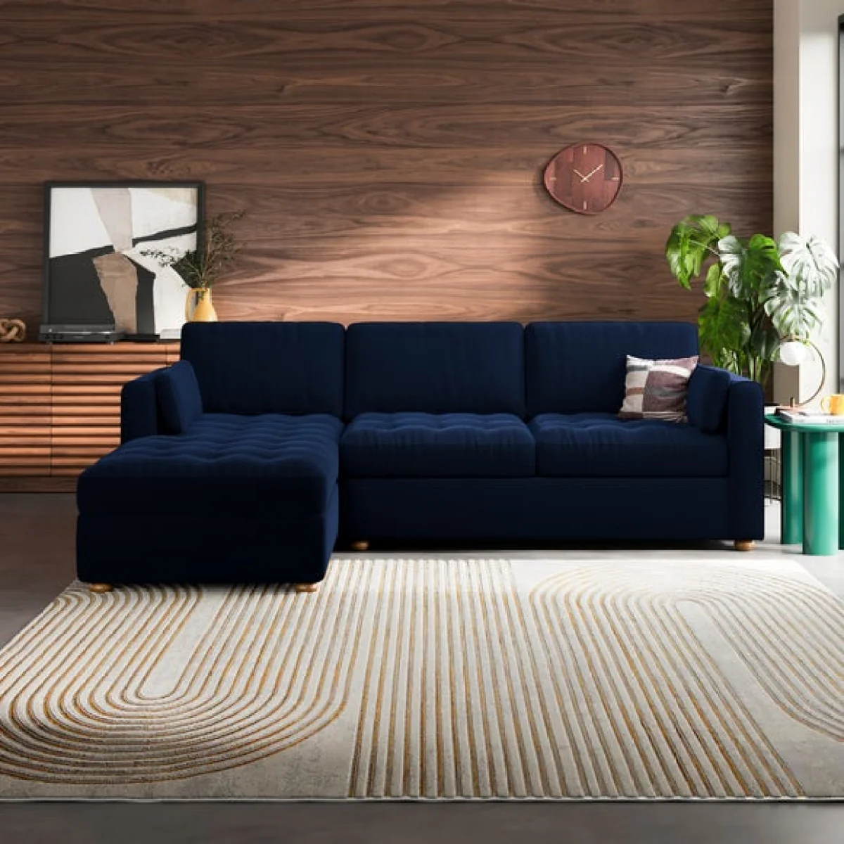 Zoe II Velvet Corner Storage Sofa Bed – image 2