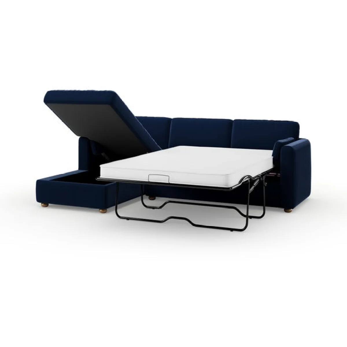 Zoe II Velvet Corner Storage Sofa Bed – image 8