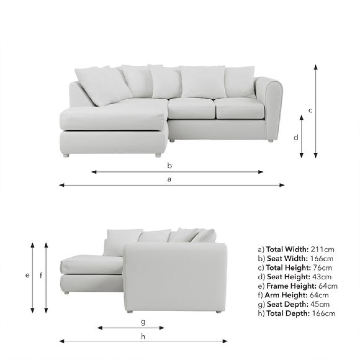 Blake Basket Weave Texture Corner Chaise Sofa – image 9