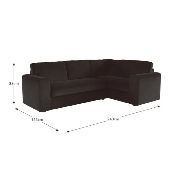 Abel Matte Velvet Corner Sofa – image 9