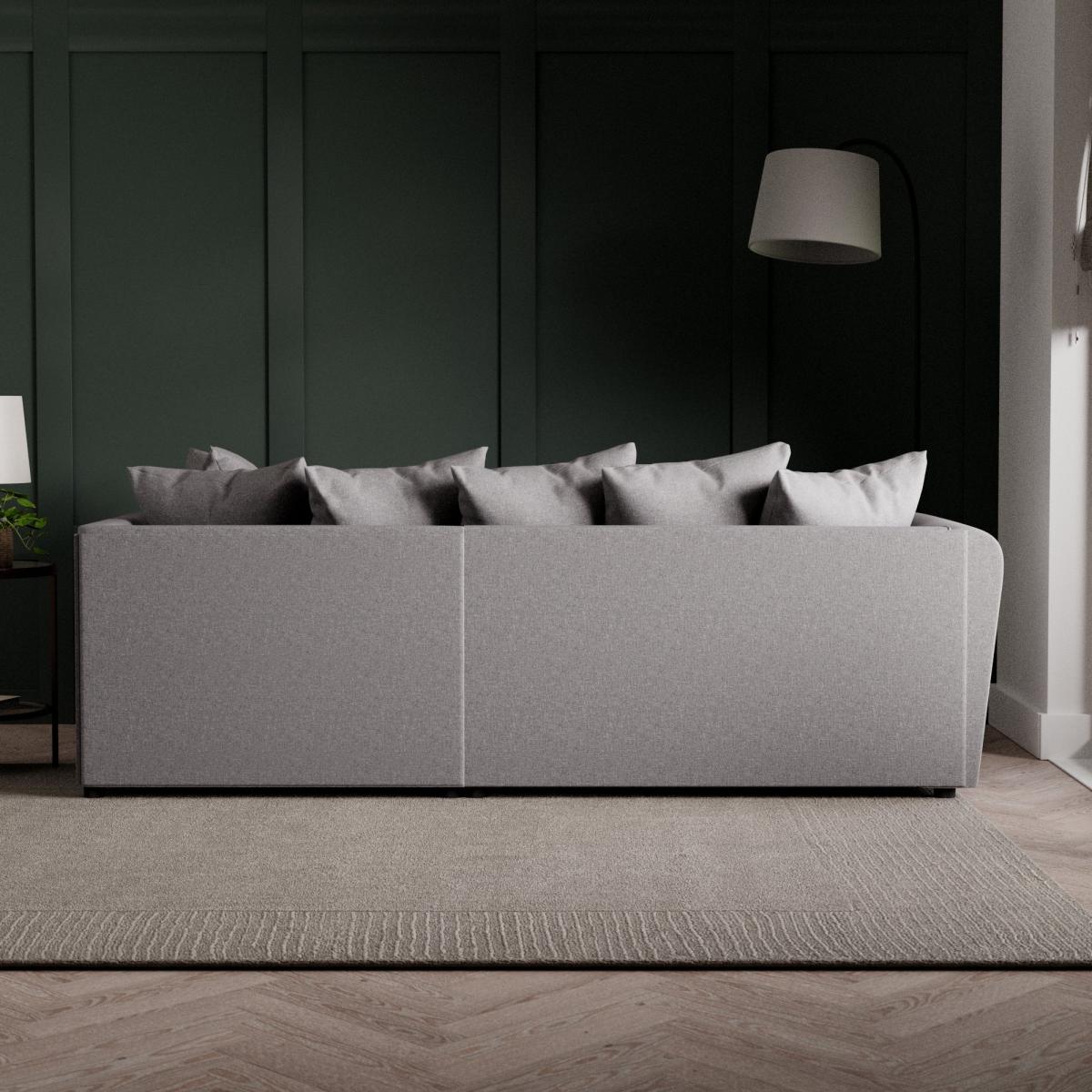 Blake Soft Texture Fabric Corner Sofa Soft Texture Grey – image 4