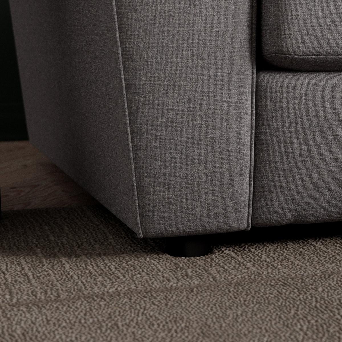 Blake Soft Texture Fabric Corner Sofa Soft Texture Grey – image 7