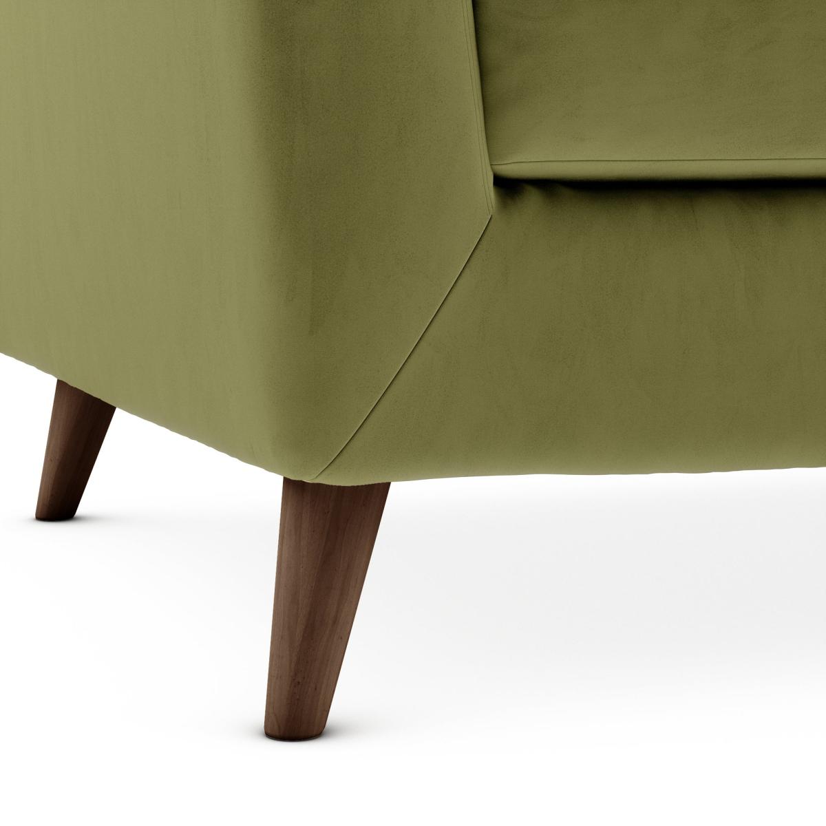 Lewes Luxury Velvet Compact Corner Chaise Luxury Velvet Olive – image 7