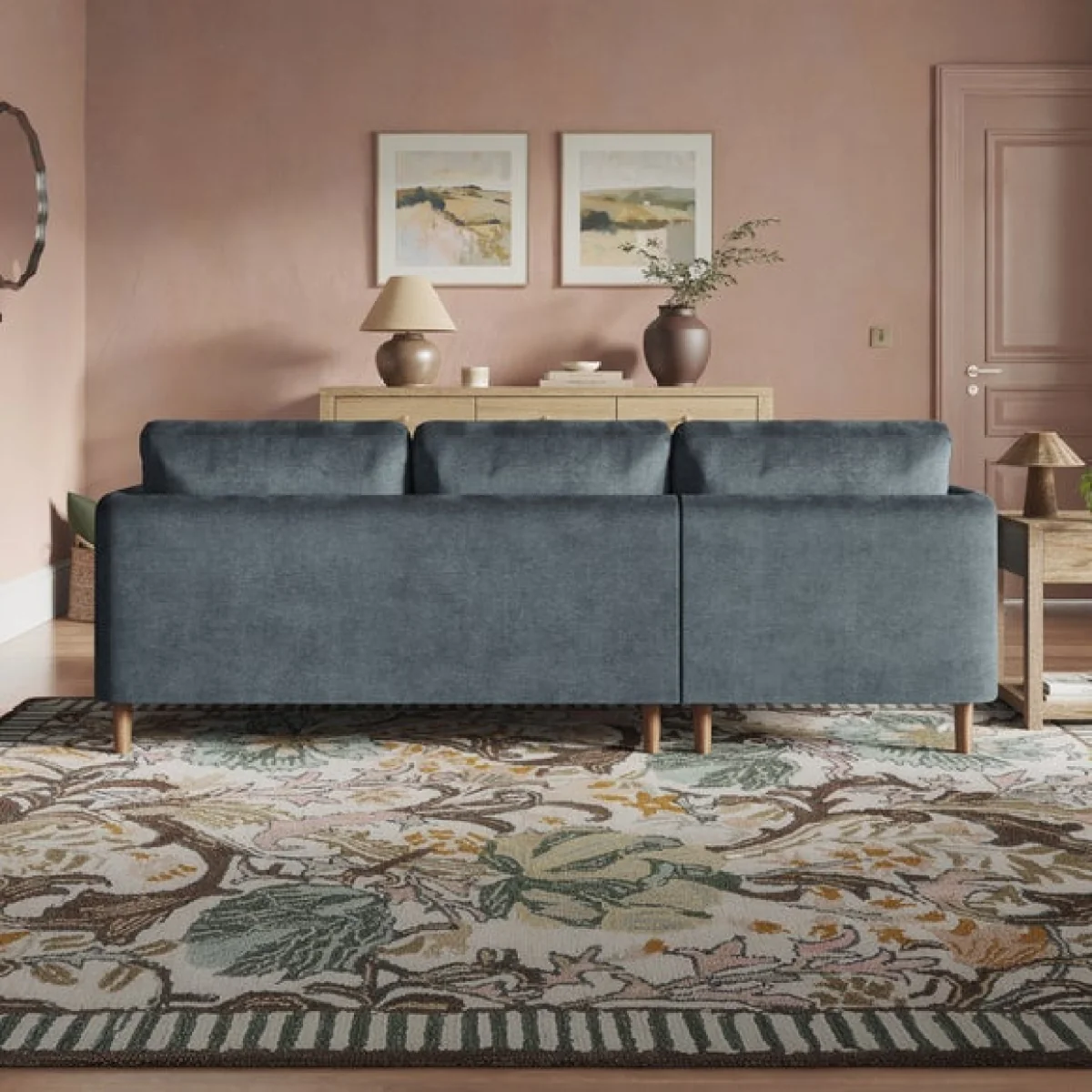 Max Soft Tonal Chenille Corner Chaise Sofa – image 2