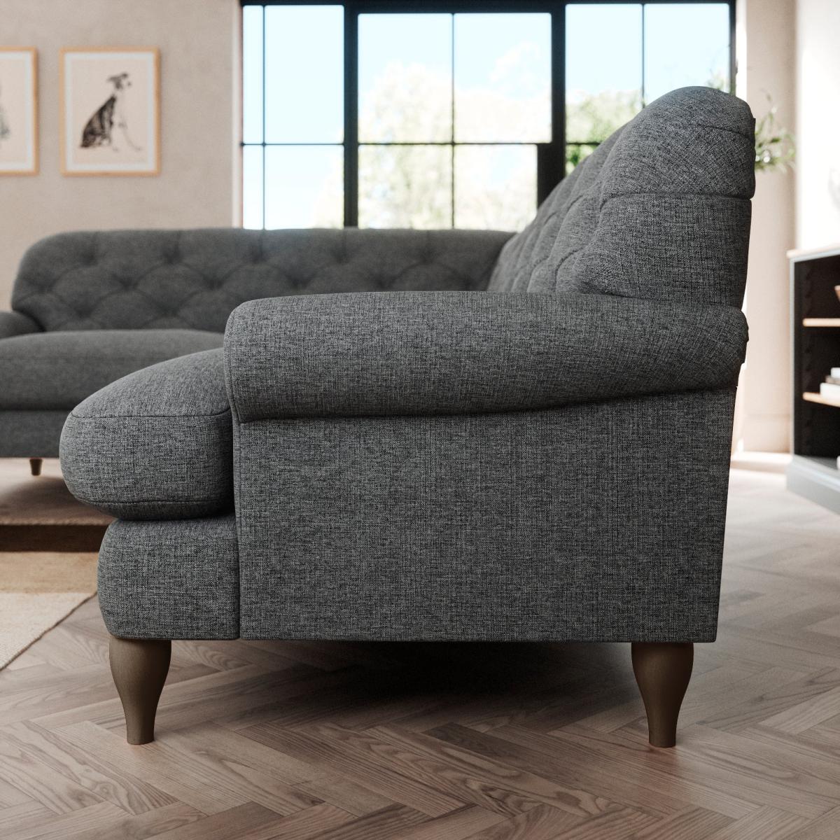 Canterbury Corner Sofa Tonal Weave Charcoal – image 3