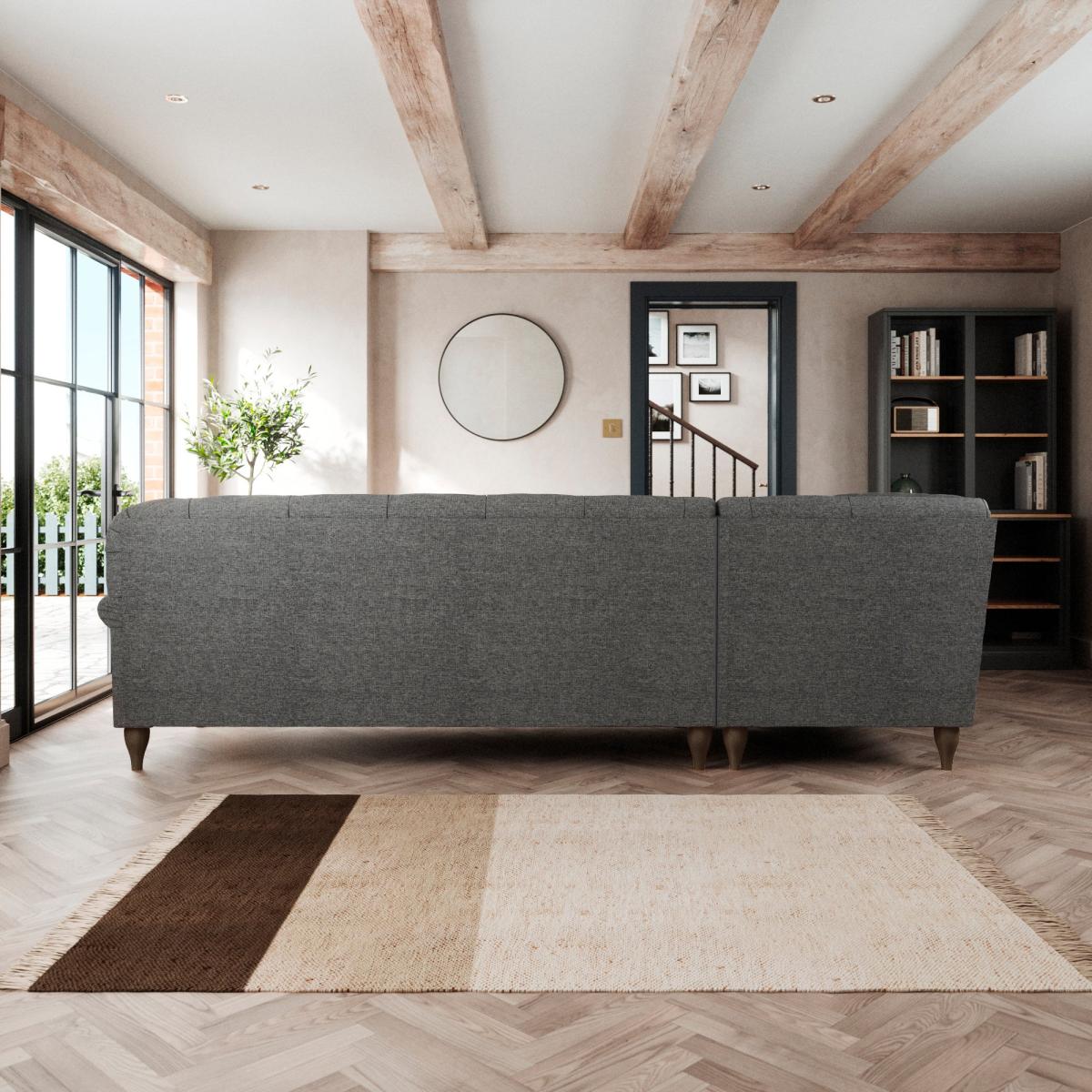 Canterbury Corner Sofa Tonal Weave Charcoal – image 4