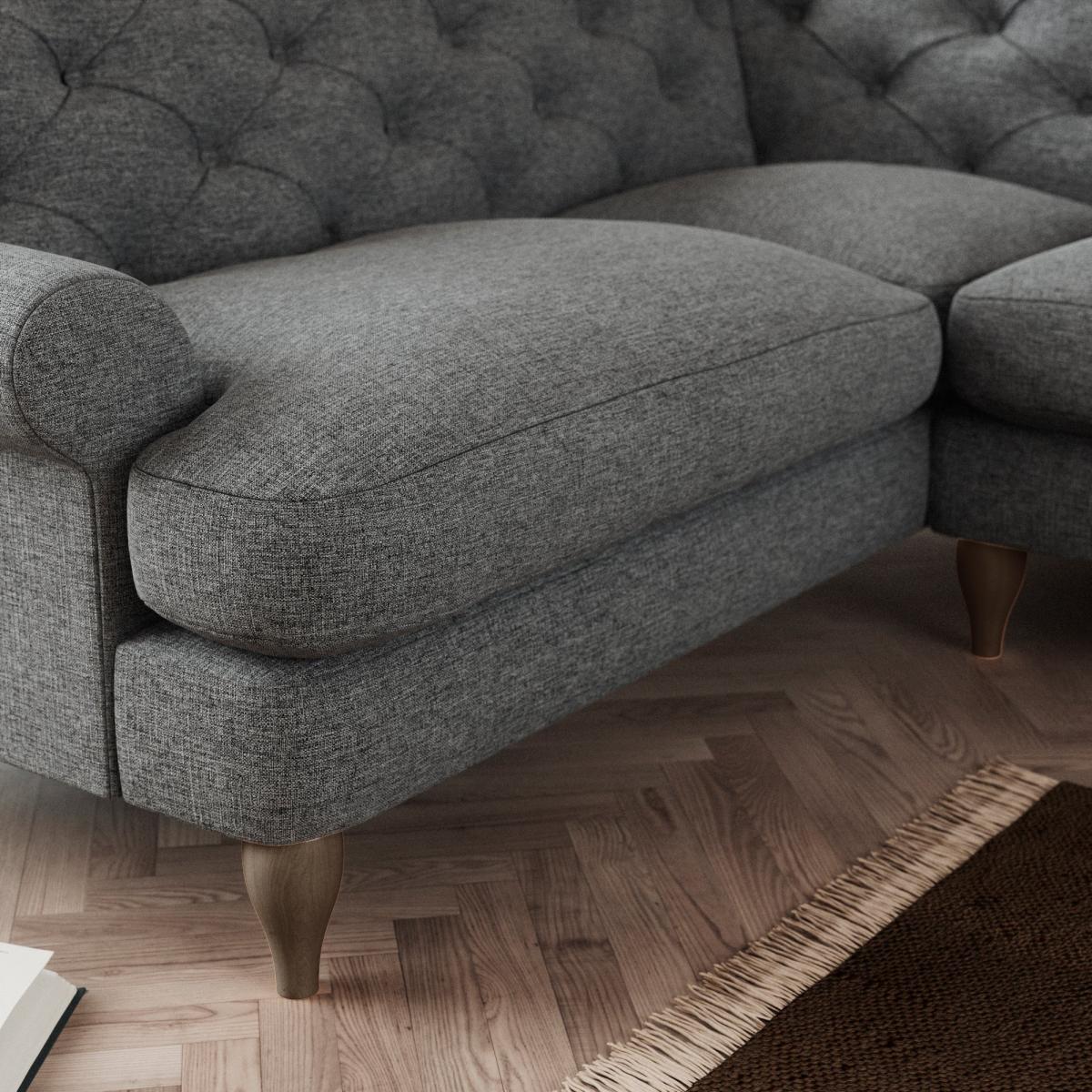 Canterbury Corner Sofa Tonal Weave Charcoal – image 5