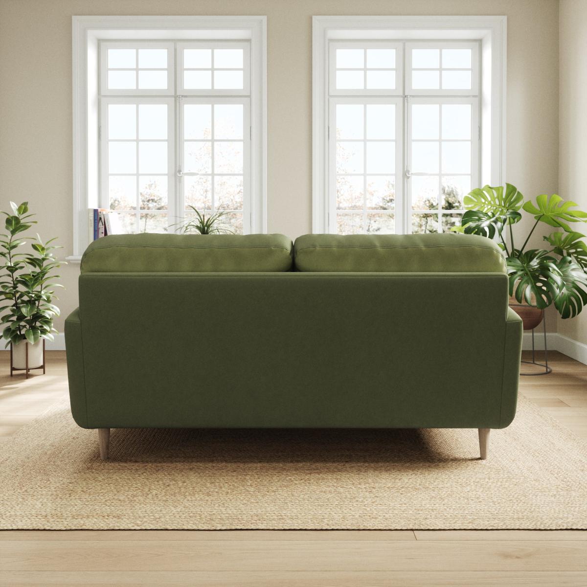 Sven Opulent Velvet Reversible Corner Chaise Sofa Dark Olive – image 3