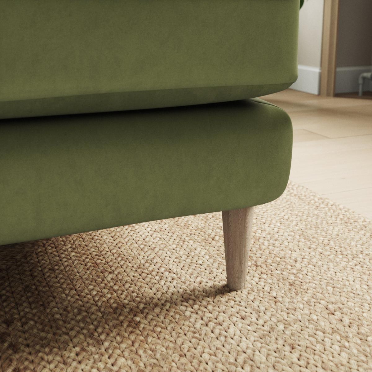 Sven Opulent Velvet Reversible Corner Chaise Sofa Dark Olive – image 4