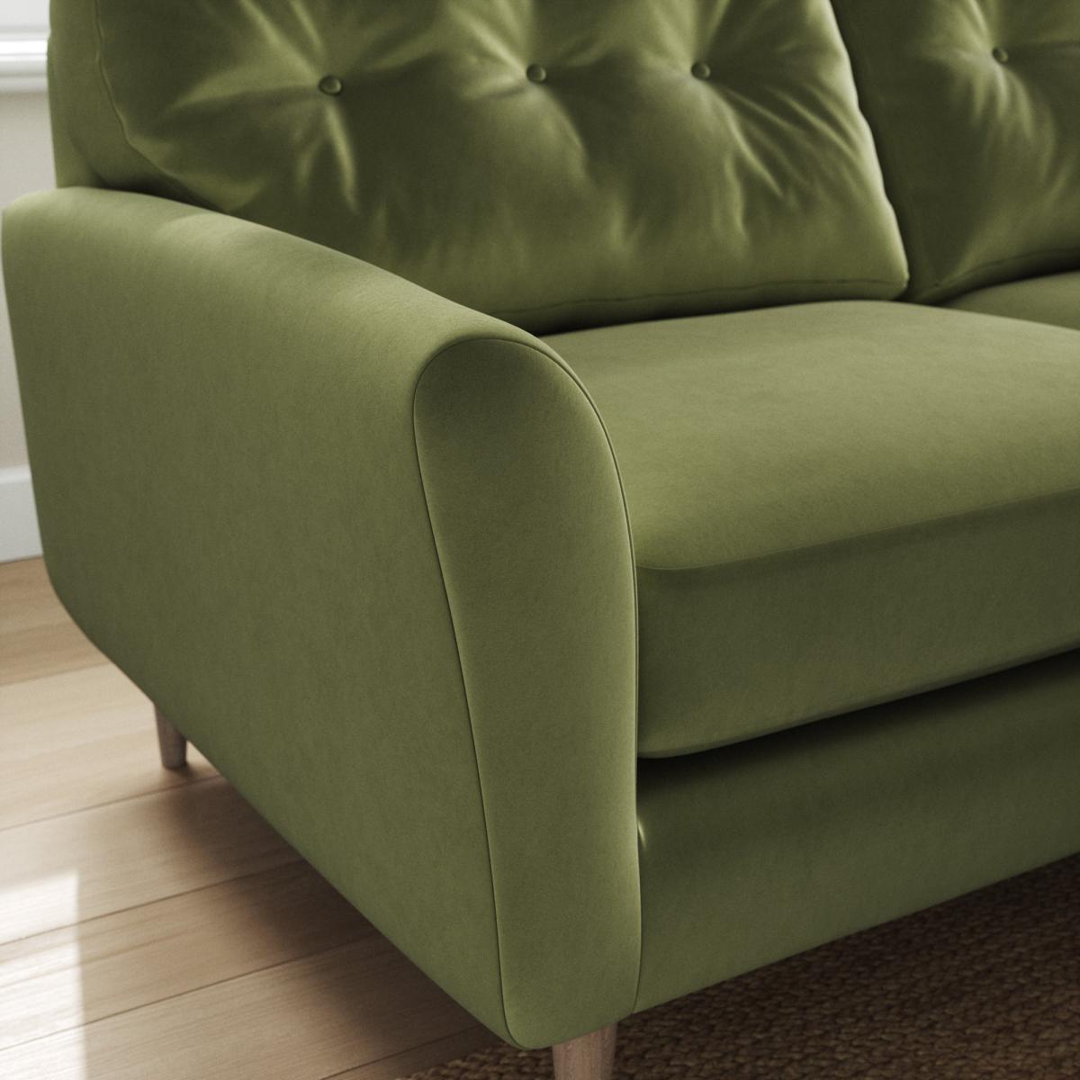 Sven Opulent Velvet Reversible Corner Chaise Sofa Dark Olive – image 5