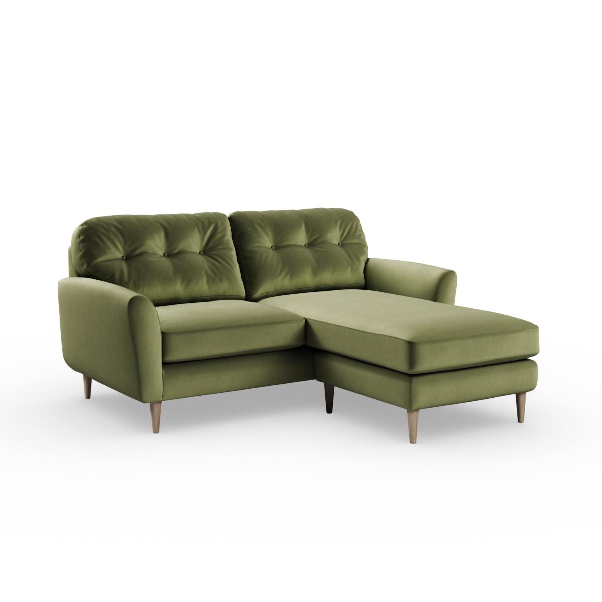Sven Opulent Velvet Reversible Corner Chaise Sofa Dark Olive – image 6